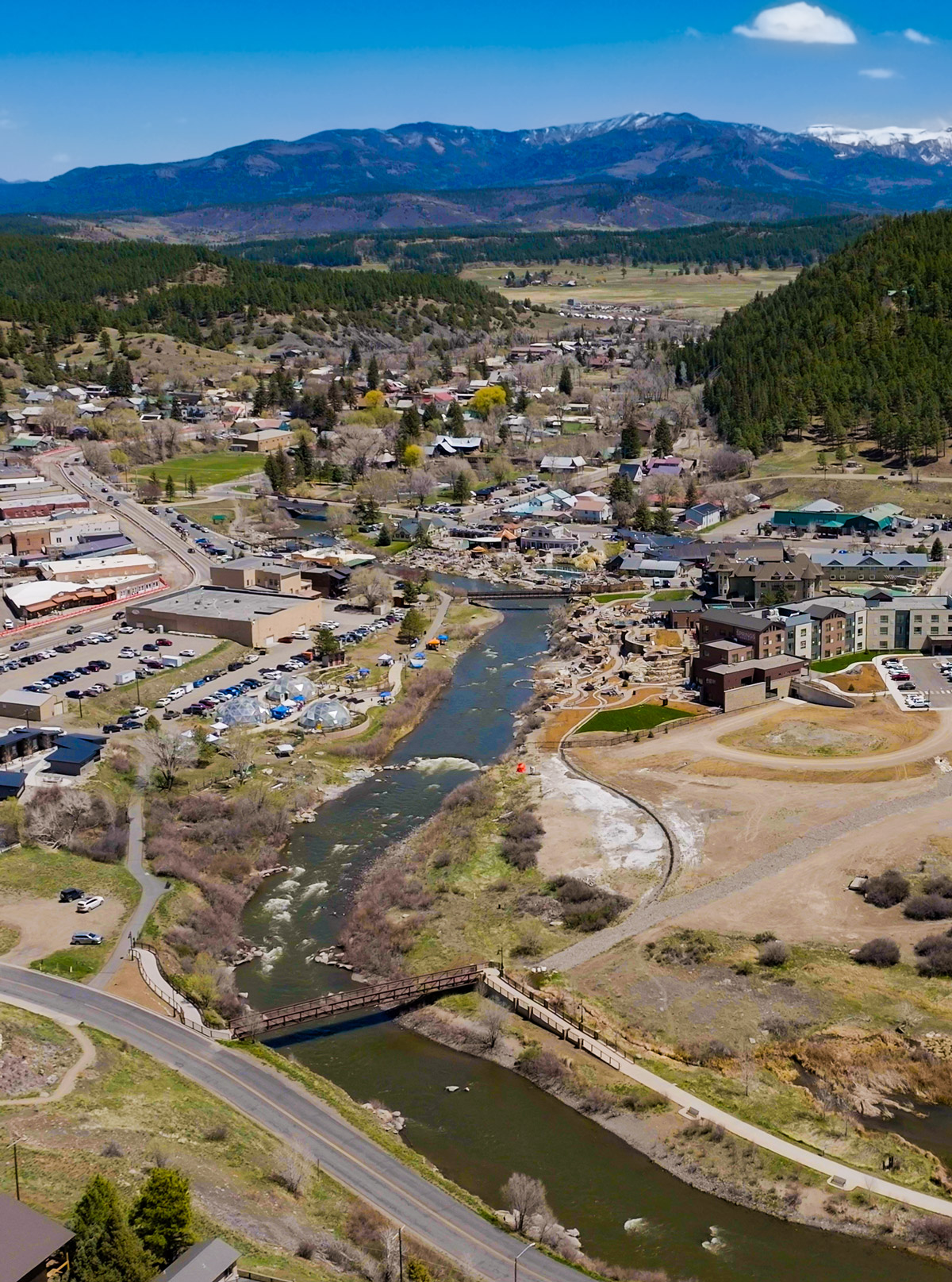 Pagosa Springs, Colorado, aerial view